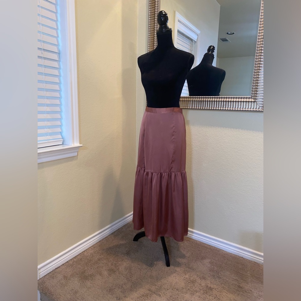 Topshop Dusty Rose Maxi Skirt - Picture 5 of 10